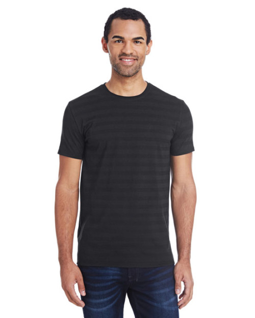 T-shirt pour homme à rayure invisible à manches courtes de Threadfast T-shirt pour homme à rayure invisible à manches courtes de Threadfast