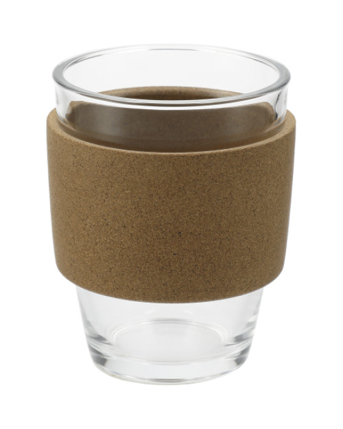 Tasse en verre Brooklyn avec bande de liège 12oz Tasse en verre Brooklyn avec bande de liège 12oz