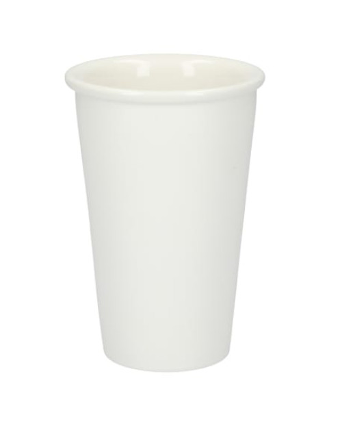 Tasse en céramique à double paroi à fossettes 10oz Tasse en céramique à double paroi à fossettes 10oz