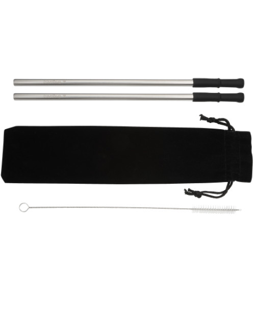 Ensemble de pailles réutilisables en acier inoxydable avec brosse Ensemble de pailles réutilisables en acier inoxydable avec brosse