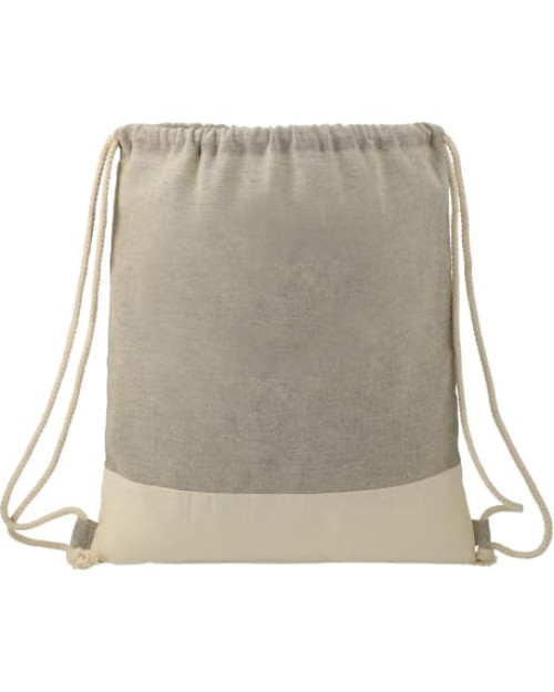 Sac à cordon en coton recyclé fendu Sac à cordon en coton recyclé fendu