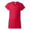 T-shirt softstyle à col en V pour femmes