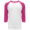 T-shirt de baseball unisexe en CVC à manches 3/4