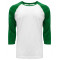 T-shirt de baseball unisexe en CVC à manches 3/4