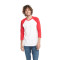T-shirt de baseball unisexe en CVC à manches 3/4