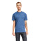 T-shirt suédé ajusté pour homme Premium à col rond