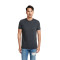 T-shirt suédé ajusté pour homme Premium à col rond
