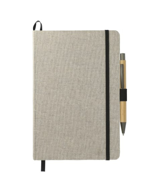Carnet de notes relié en coton recyclé de 5,5" x 8,5" Carnet de notes relié en coton recyclé de 5,5" x 8,5"
