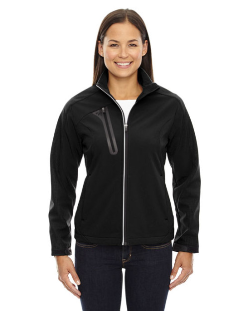 Manteau pour femme à extérieur doux Terrain avec blocs de couleur et motif en relief Manteau pour femme à extérieur doux Terrain avec blocs de couleur et motif en relief
