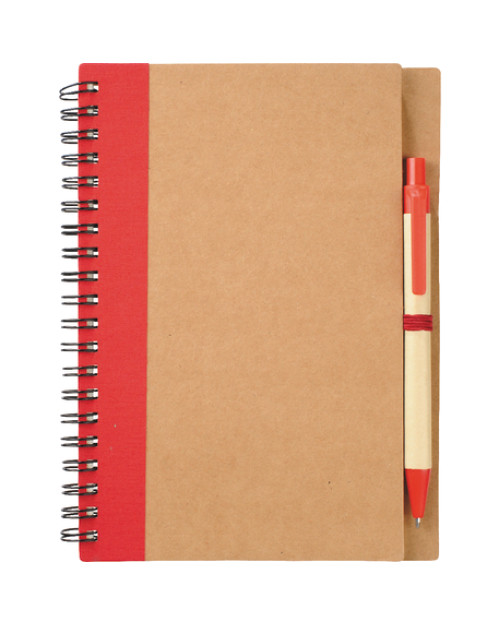 Carnet à spirale écologique 5" x 7" avec stylo Carnet à spirale écologique 5" x 7" avec stylo