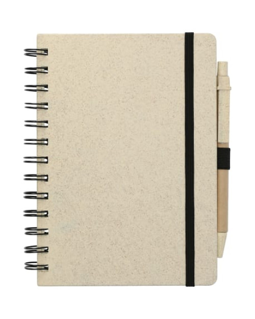 Carnet de notes en paille de blé 5" x 7" avec stylo Carnet de notes en paille de blé 5" x 7" avec stylo
