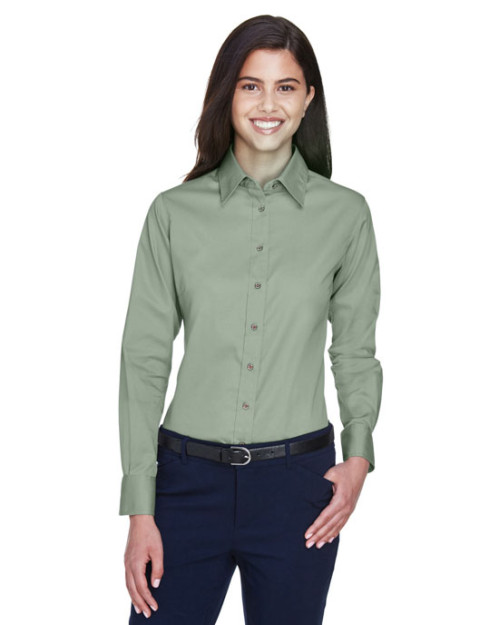 Chemise pour femme Easy Blend en twill à manches longues avec anti-tache Chemise pour femme Easy Blend en twill à manches longues avec anti-tache