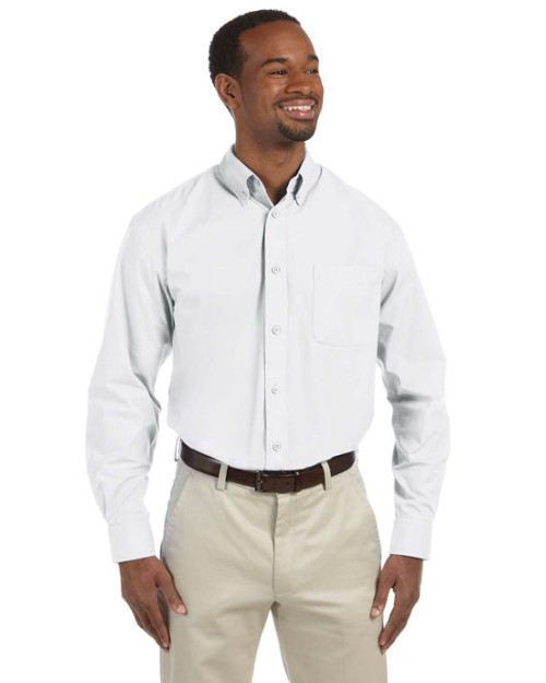 Chemise essentielle pour homme en popeline 5,4 oz/vg2 de Harriton Chemise essentielle pour homme en popeline 5,4 oz/vg2 de Harriton