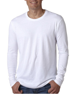 T-shirt ajusté pour homme Premium à col rond et manches longues