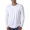 T-shirt ajusté pour homme Premium à col rond et manches longues