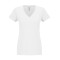 T-shirt suédé pour femme à col en V