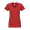 T-shirt suédé pour femme à col en V