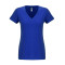 T-shirt suédé pour femme à col en V