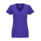 T-shirt suédé pour femme à col en V